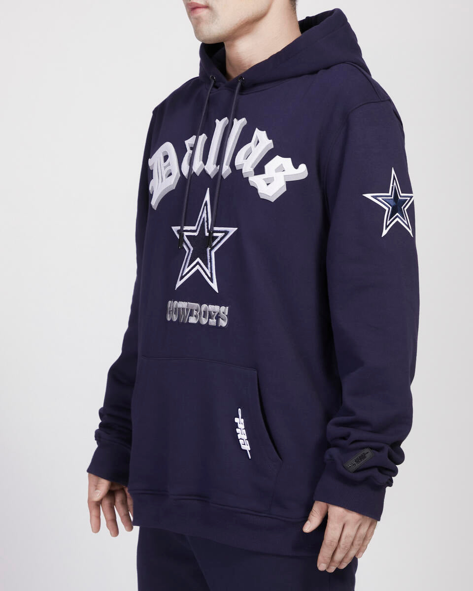 PRO STANDARD DALLAS COWBOYS OLD ENGLISH FLC PO HOODIE