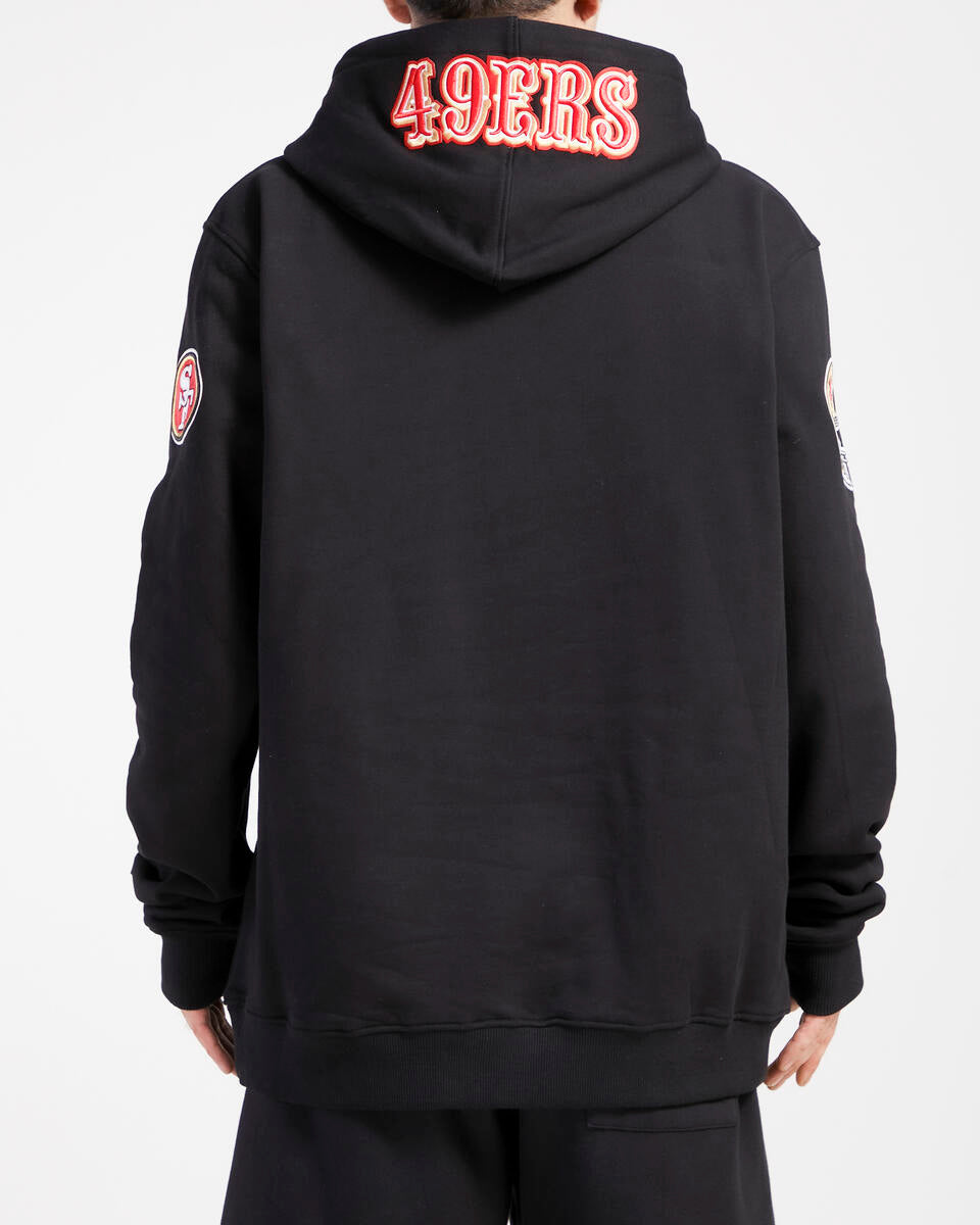 PRO STANDARDS SAN FRANCISCO 49ERS OLD ENGLISH FLC PO HOODIE-BLACK