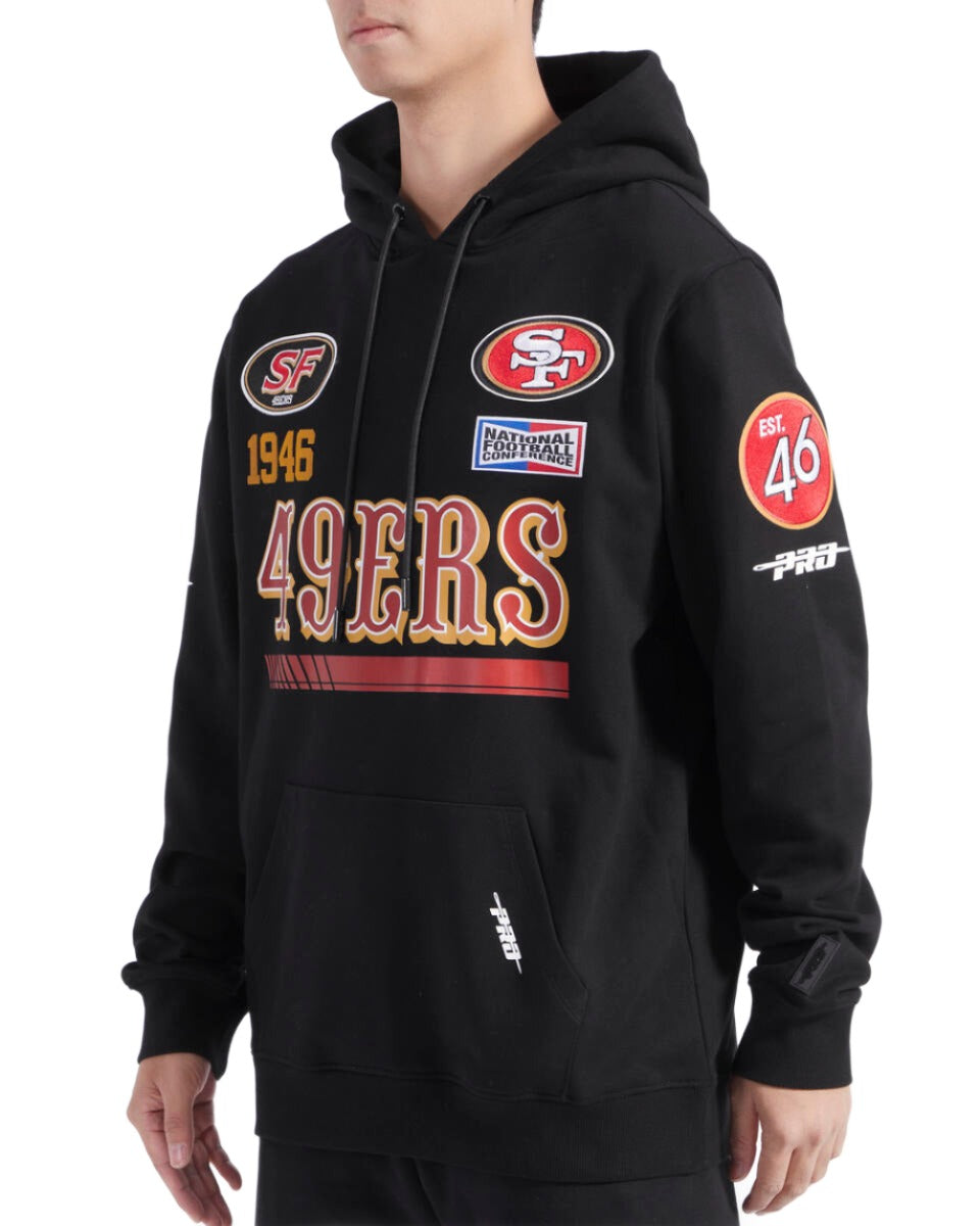 Pro Standard San Francisco 49ers Fast Lane Fleece PO Hoodie-Black