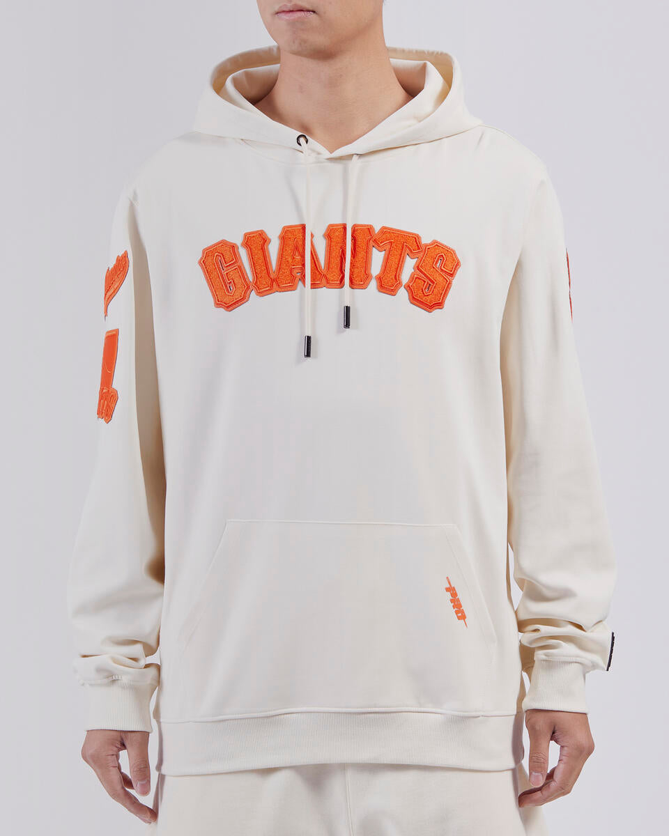 Pro Standard Men's San Francisco Giants Triple Tonal DK Po Hoodie-Eggshell