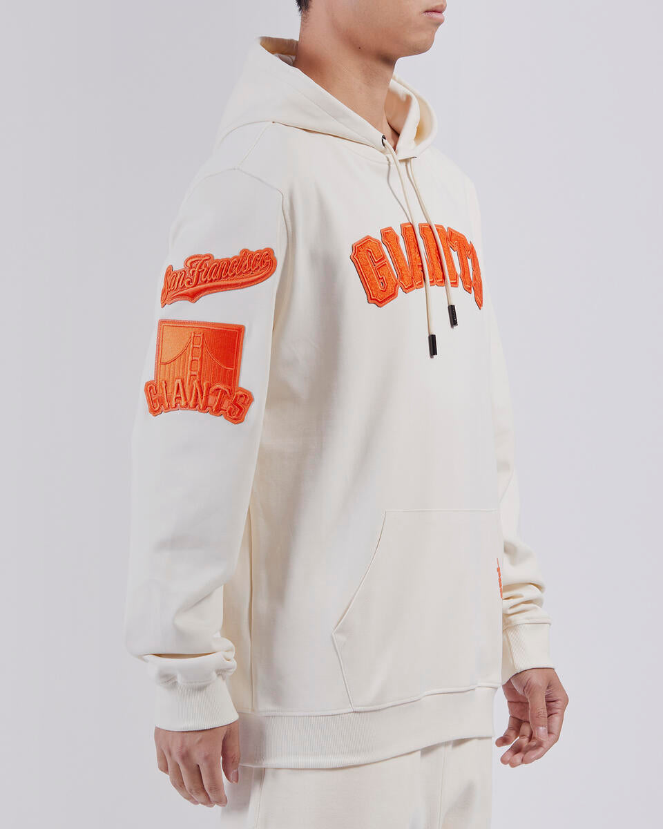 Pro Standard Men's San Francisco Giants Triple Tonal DK Po Hoodie-Eggshell