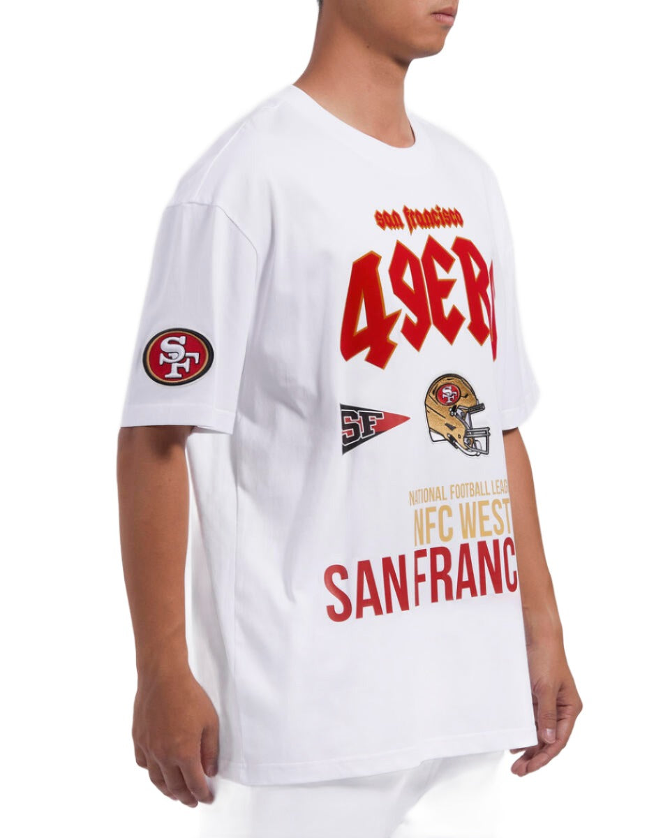 Pro Standard San Francisco 49ers City Tour CJ Drop Shoulder Tee-White