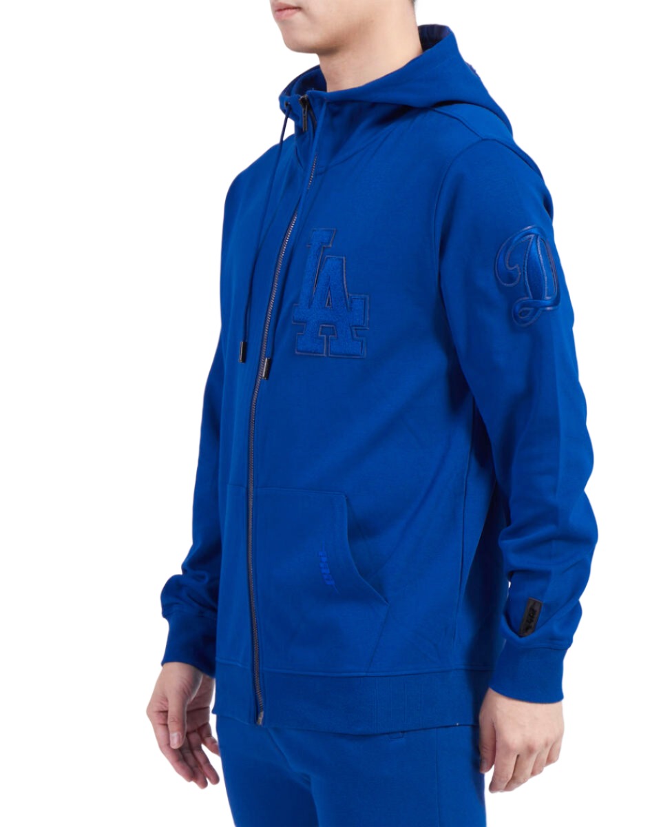 Pro Standard Los Angeles Dodgers Triple Tonal DK Full-Zip PO Hoodie-Blue