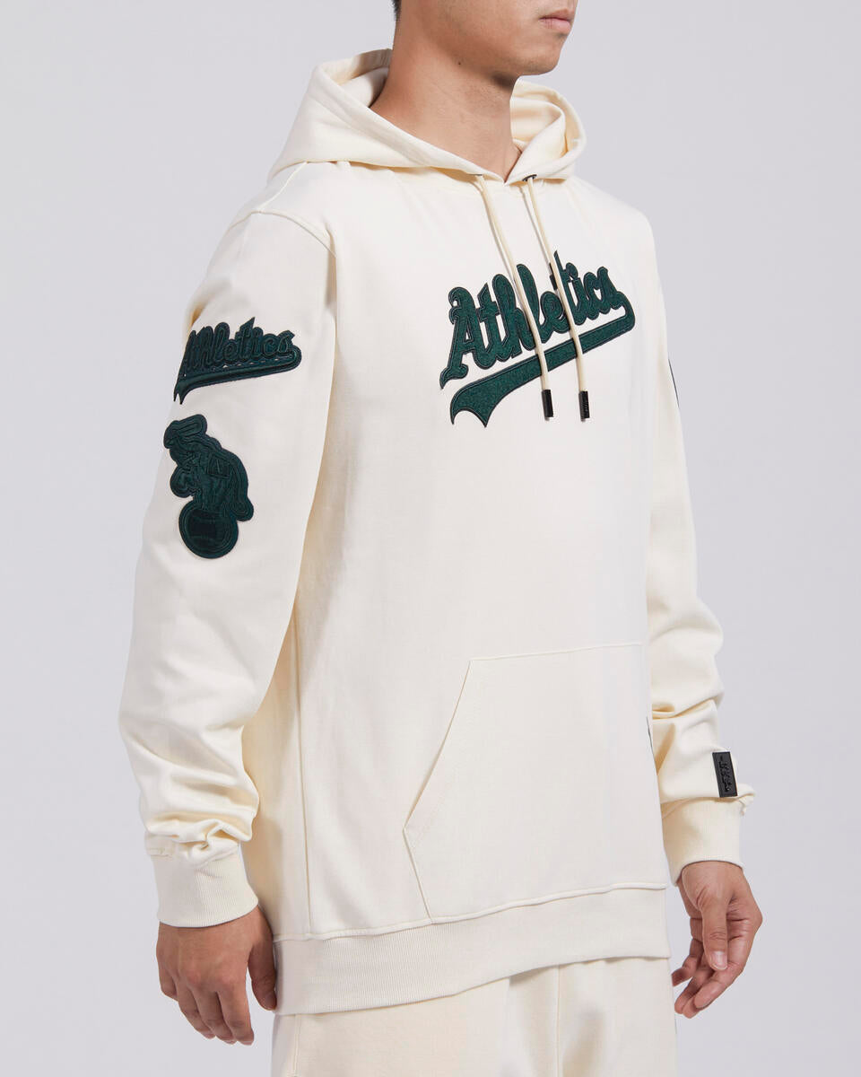 Pro Standard Oakland Athletics Triple Tonal DK PU Hoodie-EggShell