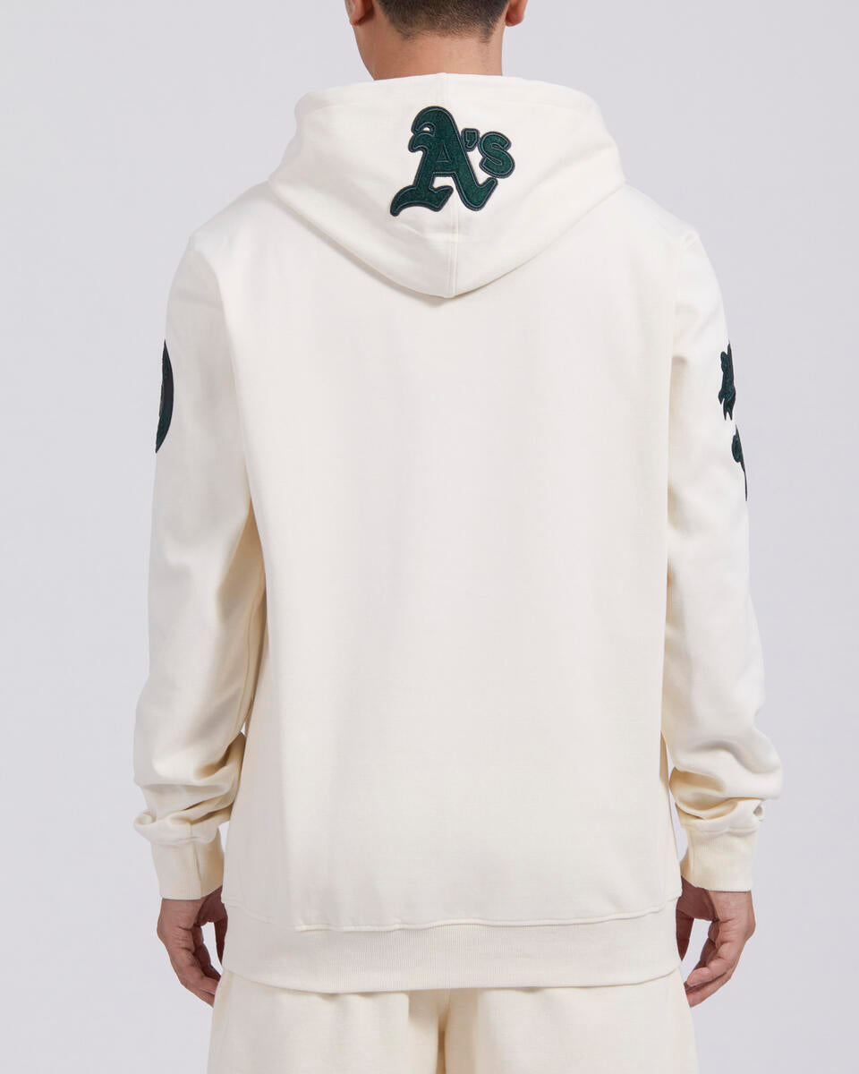 Pro Standard Oakland Athletics Triple Tonal DK PU Hoodie-EggShell