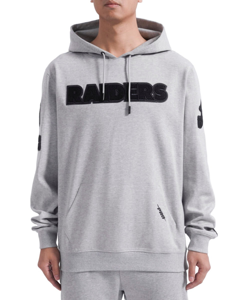 Pro Standard Las Vegas Raiders Triple Tonal Dk Po Hoodie - Heather Grey