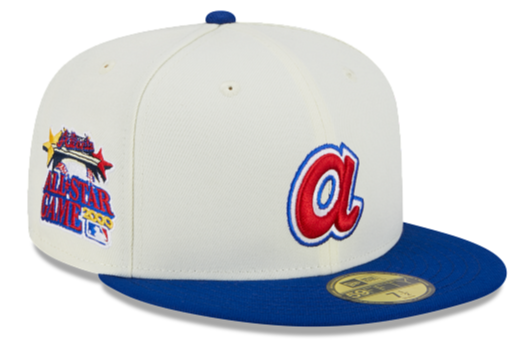 New Era Atlanta Braves Throwback 2000 All Star Side Patch 59FIFTY Fitted Ivory Hat