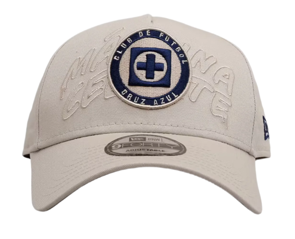 New Era Cruz Azul Front Tag A-Frame 9FORTY Adjustable Hat-Khaki