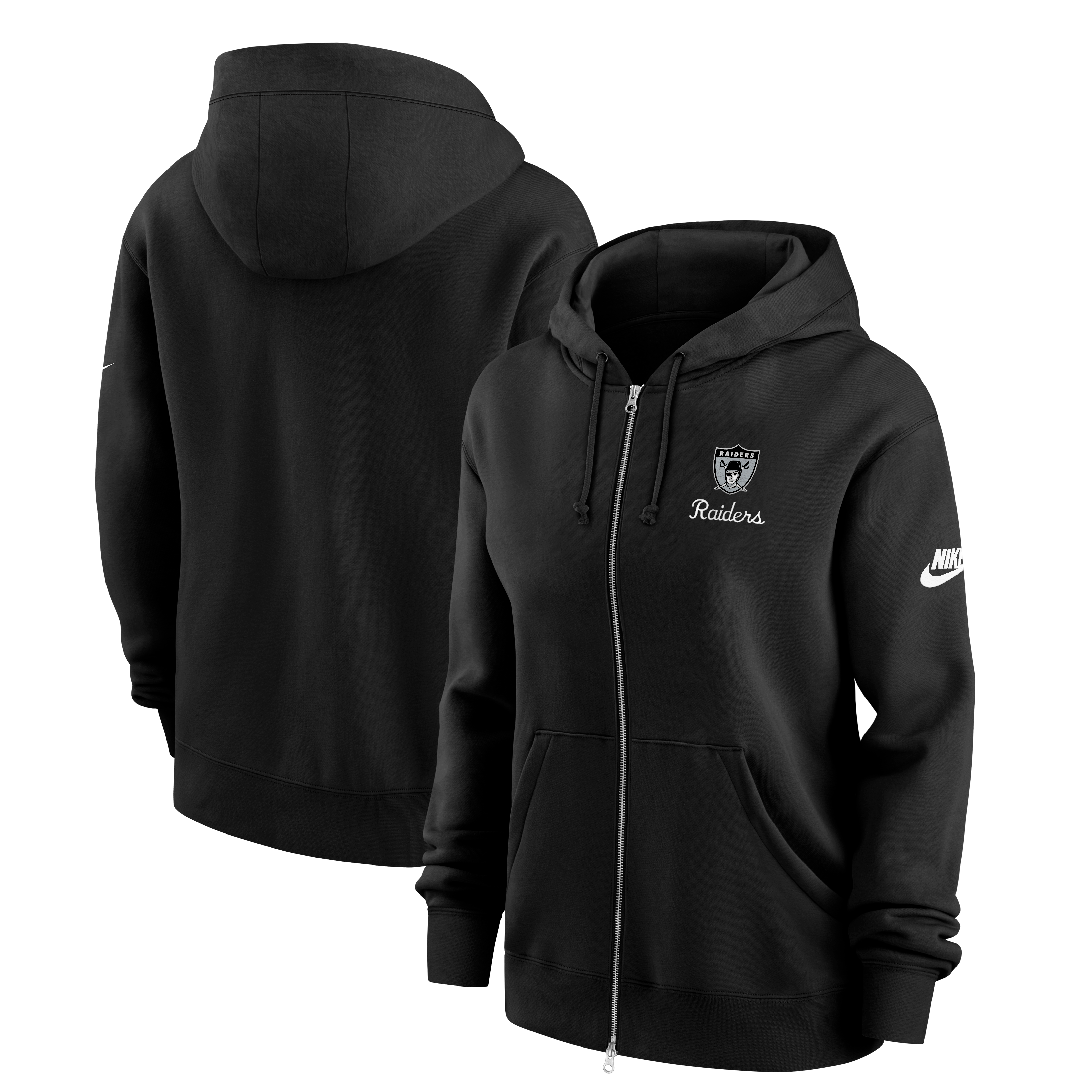 Nike Women's Las Vegas Raiders Rewind Phoenix Full Zip Jacket-Black