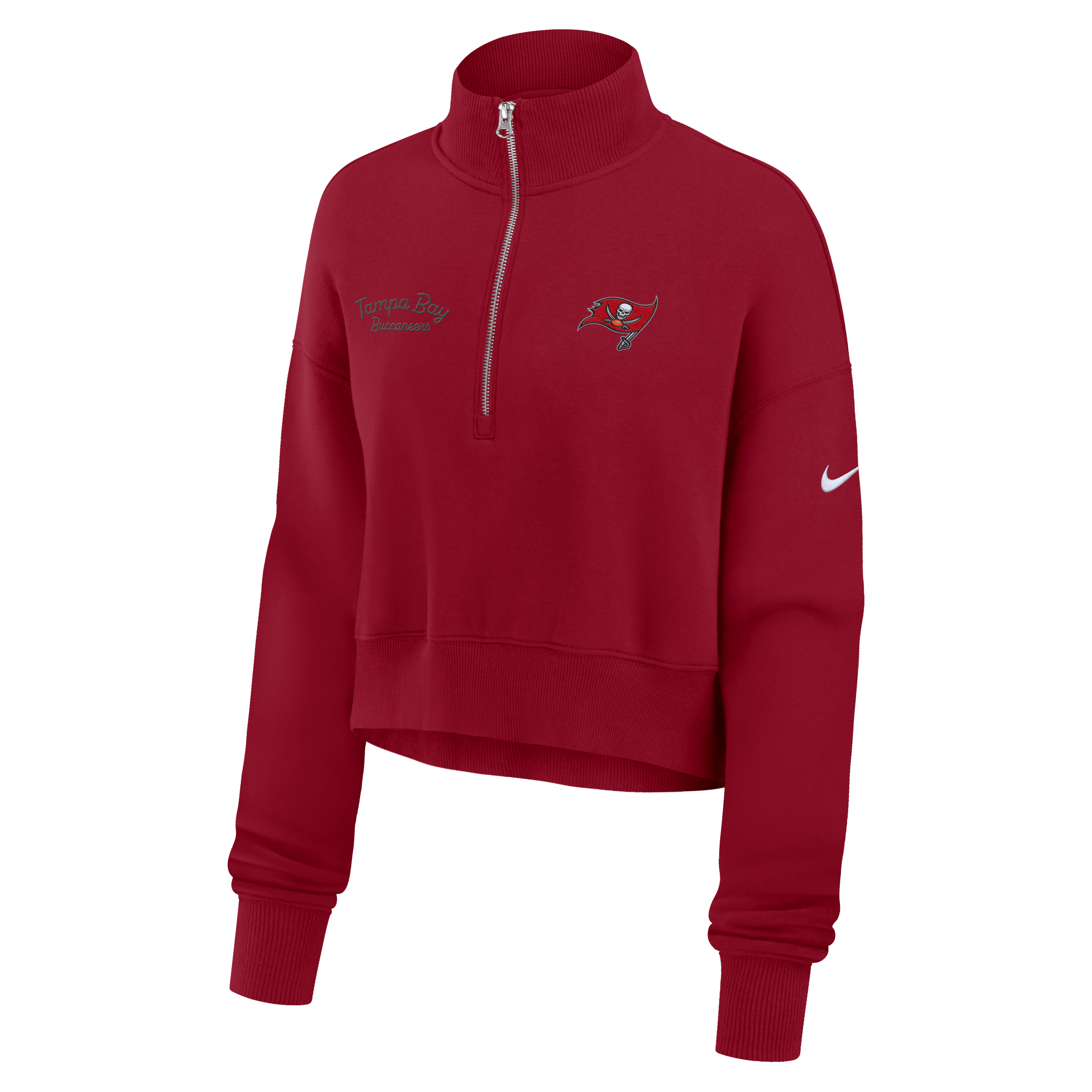 Nike Women's San Francisco 49ers Cropped Phoenix Hoodie-Red