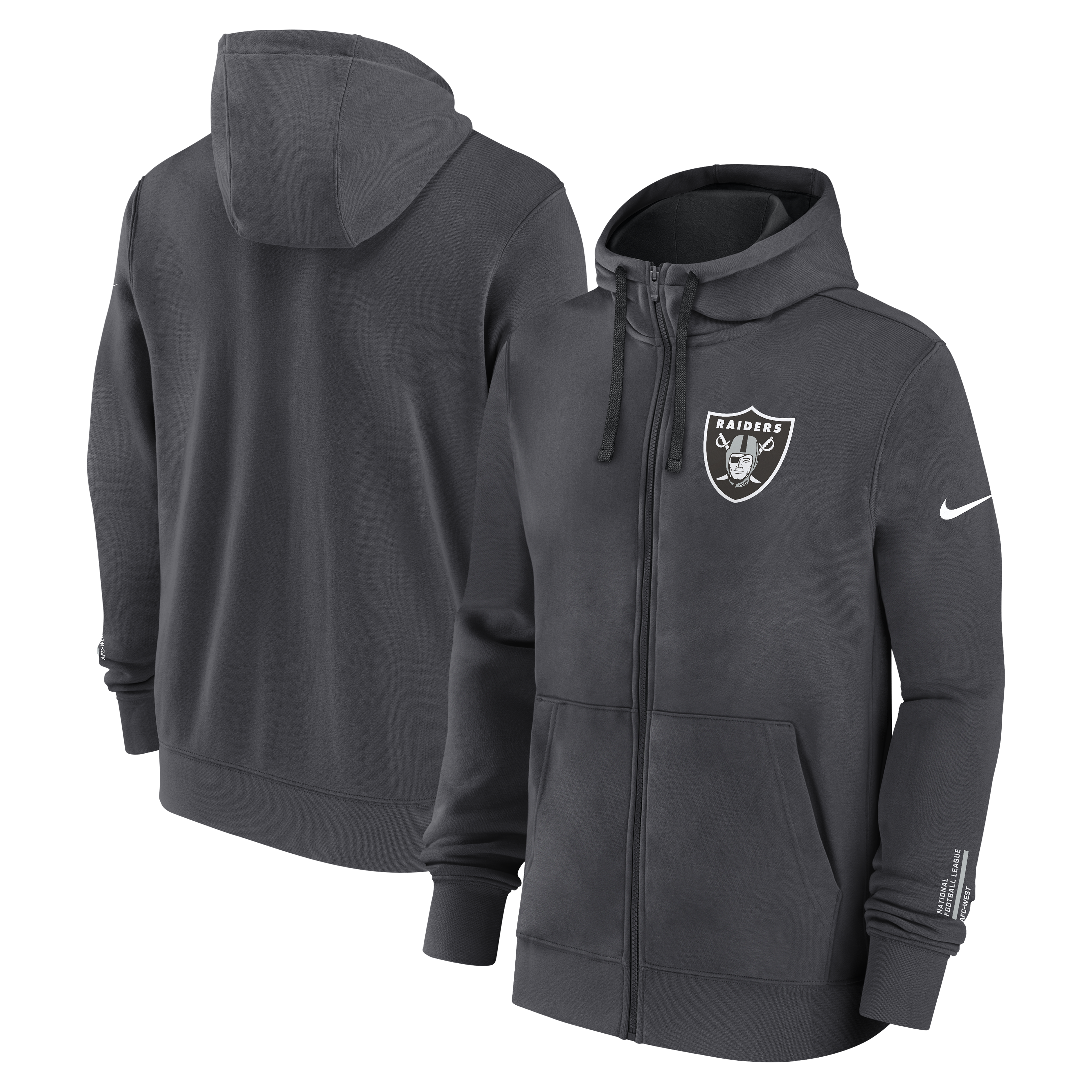 Nike Men's Las Vegas Raiders Club Full Zip Jacket-Black