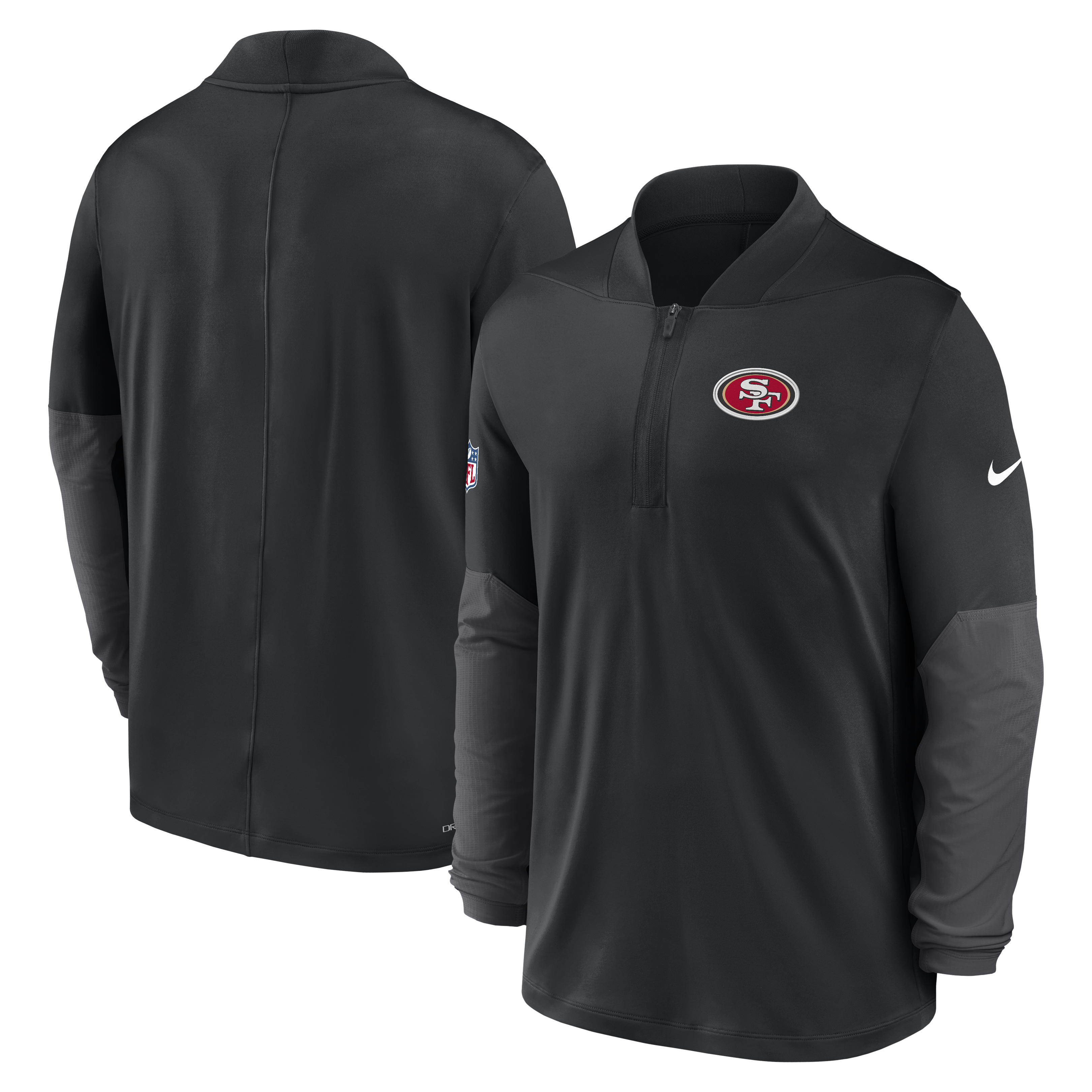 Nike Men's San Francico 49ers Feel The Pressure Dri-FIT ON-FIELD 1/2-Zip Top