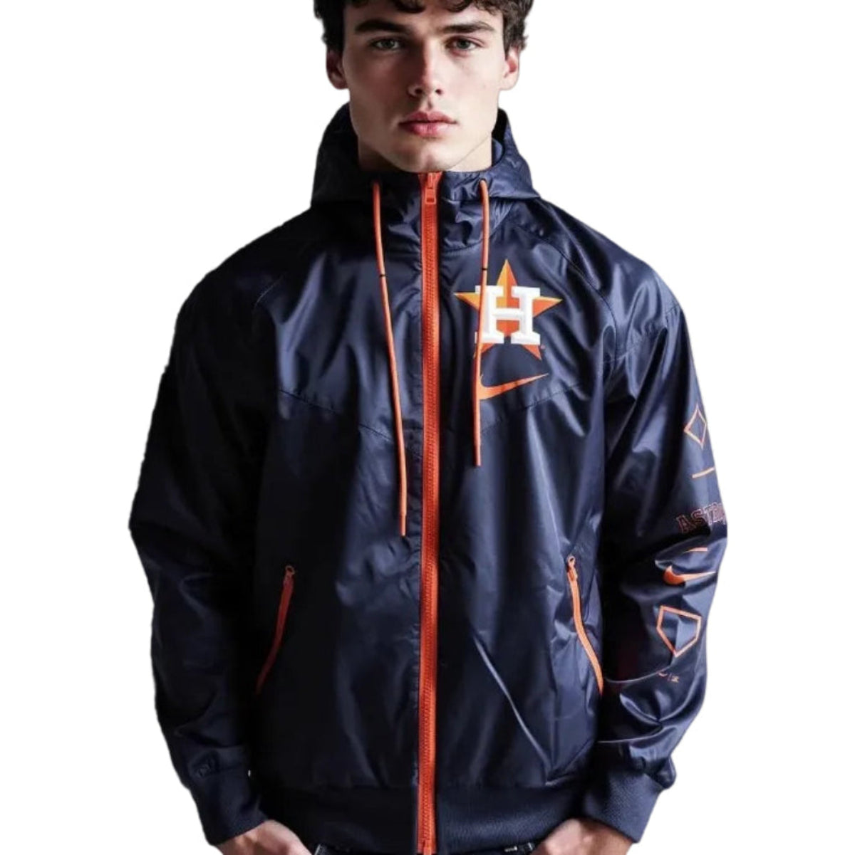 Nike Houston Astros Authentic Performance Full-Zip Windbreaker-Navy