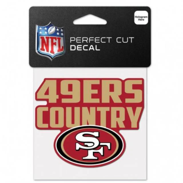 San Francisco 49ers country Perfect Cut Color Decal 4" X 4"
