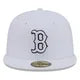 New Era Boston Red Sox Color Basic 59Fifty Fitted Hat- White/Black