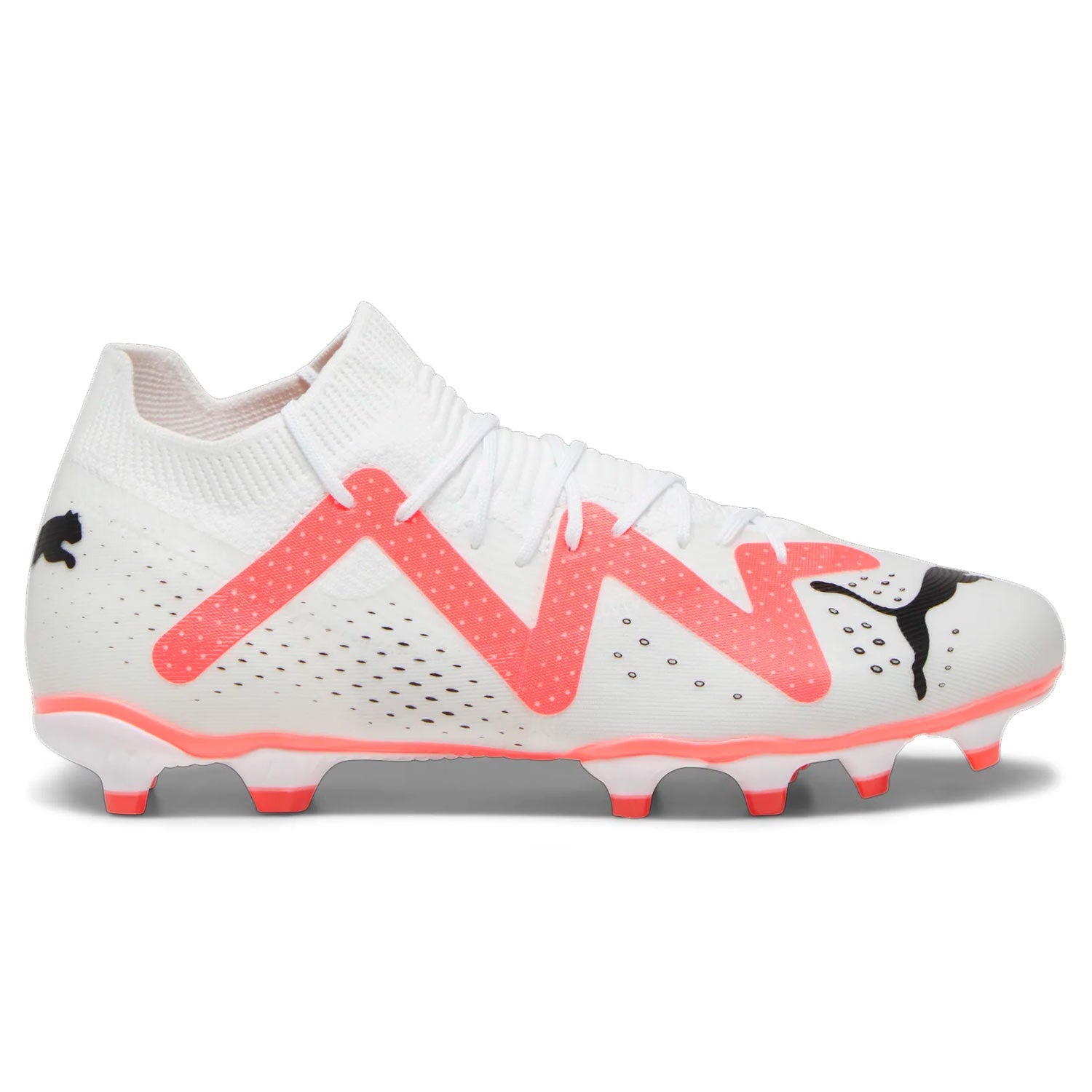 Puma Men's Future Match FG/AG-White-Black-Fire Orchid