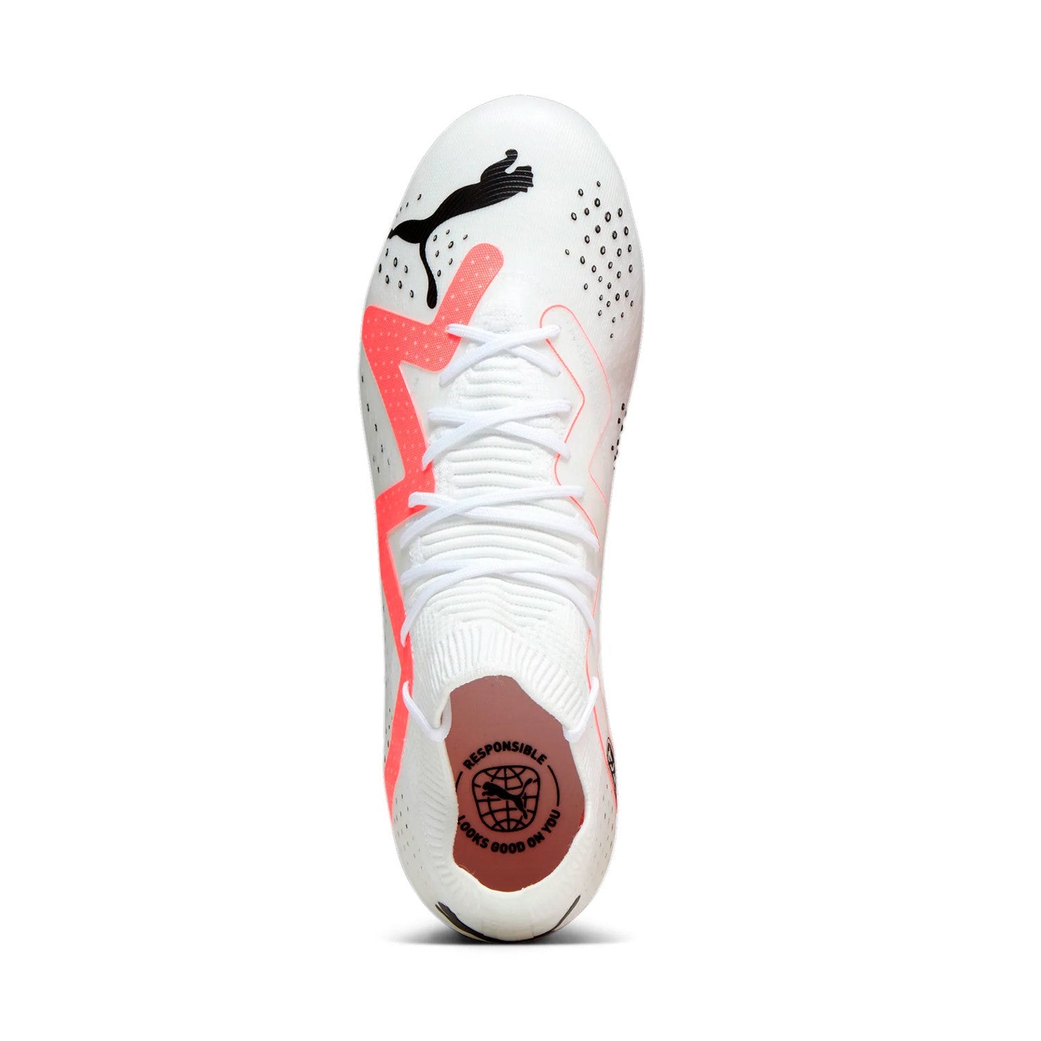 Puma Men's Future Match FG/AG-White-Black-Fire Orchid