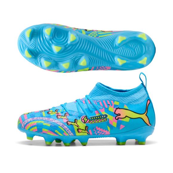 Puma Jr Future 9 Match ADVL FG/AG-WHITE/BLUE/PINK/YELLOW