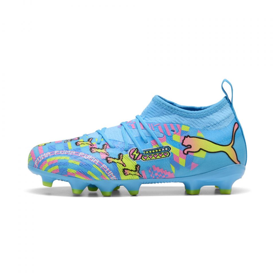 Puma Jr Future 9 Match ADVL FG/AG-WHITE/BLUE/PINK/YELLOW
