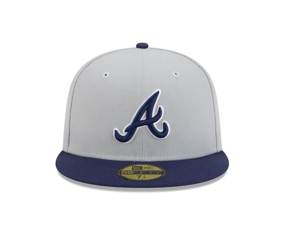 New Era Atlanta Braves 2-Tone Color Pack 59FIFTY Fitted Hat-Gray/Navy