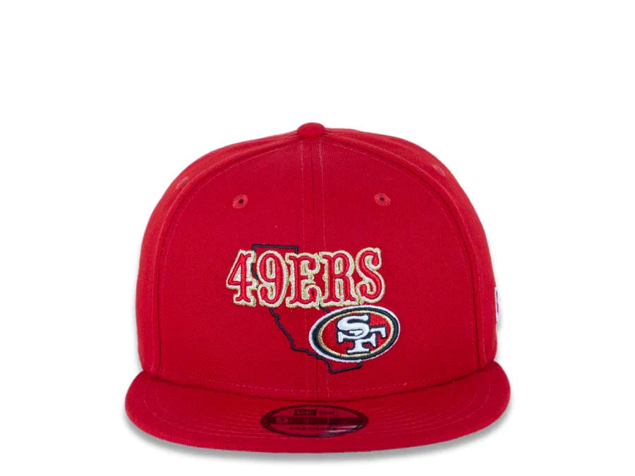 New Era San Francisco 49ers Logo State 9FIFTY Snapback Hat-Red