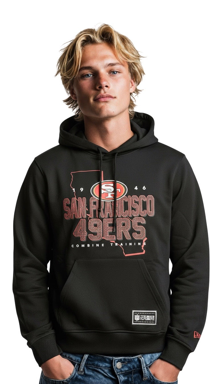 New Era San Francisco 49ers Combine Authentic State Outlined Hoodie