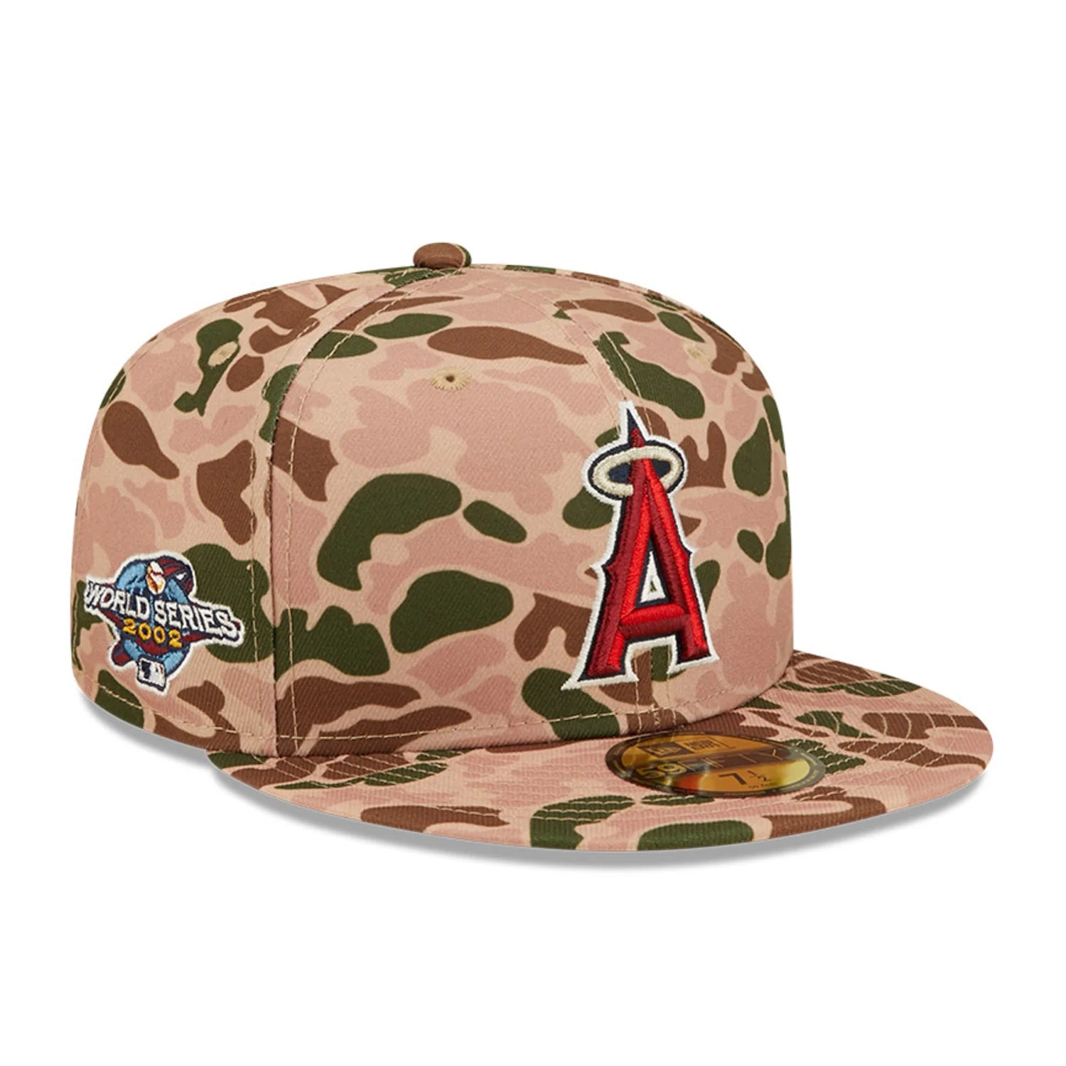 New Era Los Angeles Angels 2002 World Series Side Patch Duck Camo 59FIFTY Fitted Hat