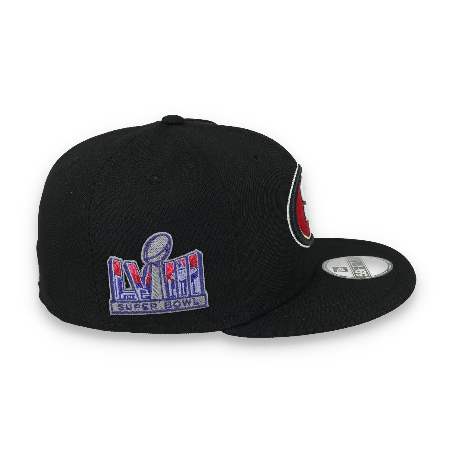 New Era San Francisco 49ers Super Bowl LVIII Side Patch 59FIFTY Fitted Hat-Black