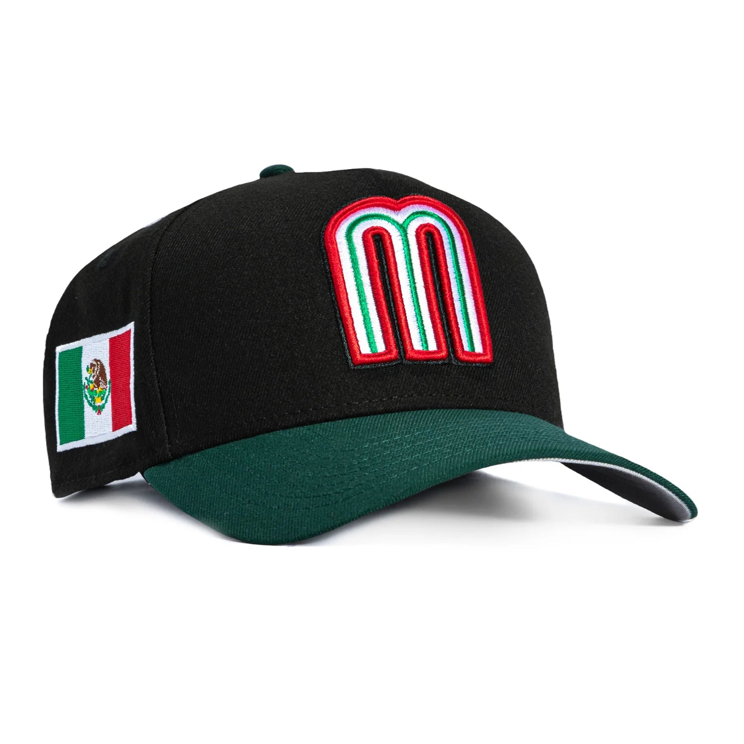 New Era Mexico WBC 9FORTY A-Frame Snapback Hat- Black/Green