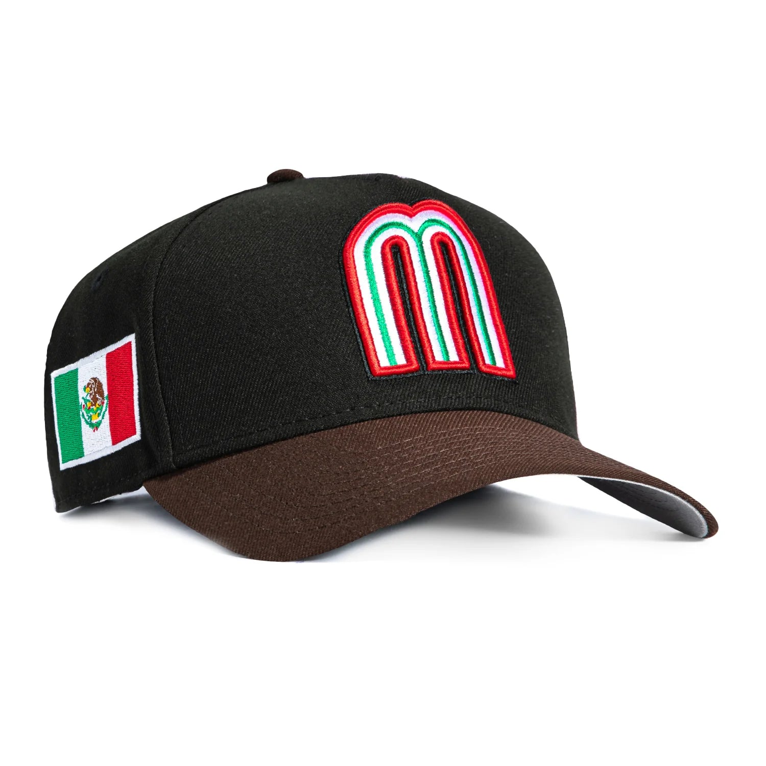 New Era Mexico WBC 9FORTY A-Frame Snapback Hat-Black/Brown