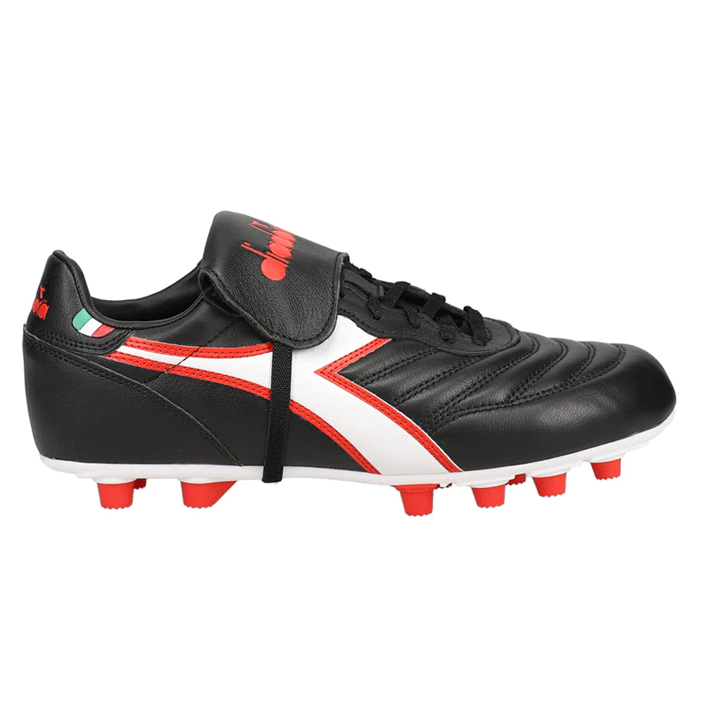 Diadora Brasil OG LT T MDPU - Scarpe da calcio da uomo in pelle pieno fiore ultra morbida, resistente all'acqua, suola solida, soletta rimovibile, Nero/ Bianco, 38 EU Diadora Brasil OG LT T MDPU - Scarpe da calcio da uomo in pelle pieno fiore ultra morbida, resistente all'acqua, suola solida, soletta rimovibile, Nero/ Bianco, 38 EU