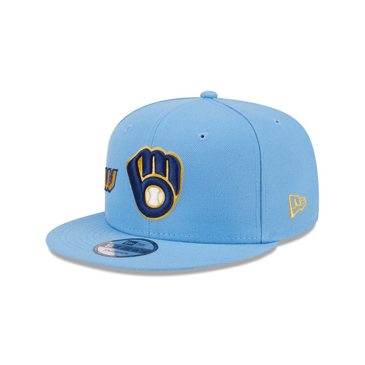 New Era Milwaukee Brewers City Connect Icon 9Fifty Snapback Hat-Light Blue
