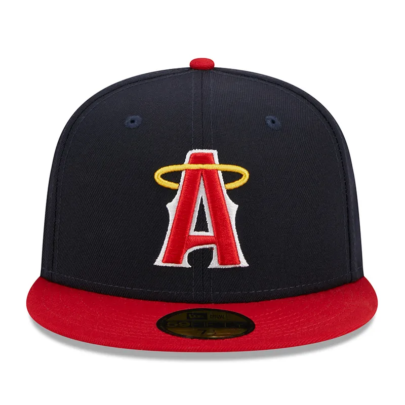 New Era Los Angeles Angels Laurel 59fifty Fitted Cap-Navy/Red