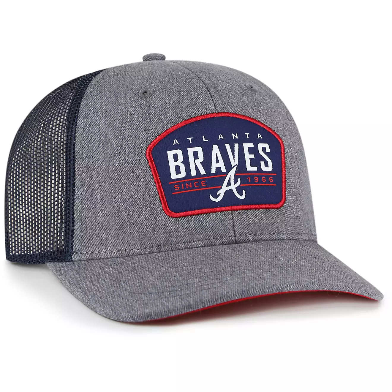 ' 47 BRAND ATLANTA BRAVES SLATE TRUCKER ADJUSTABLE SNAPBACK HAT