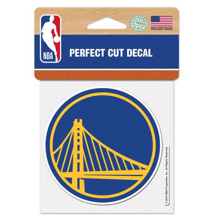 GOLDEN STATE WARRIORS STATE PERFECT CUT COLOR DECAL 4" X 4"