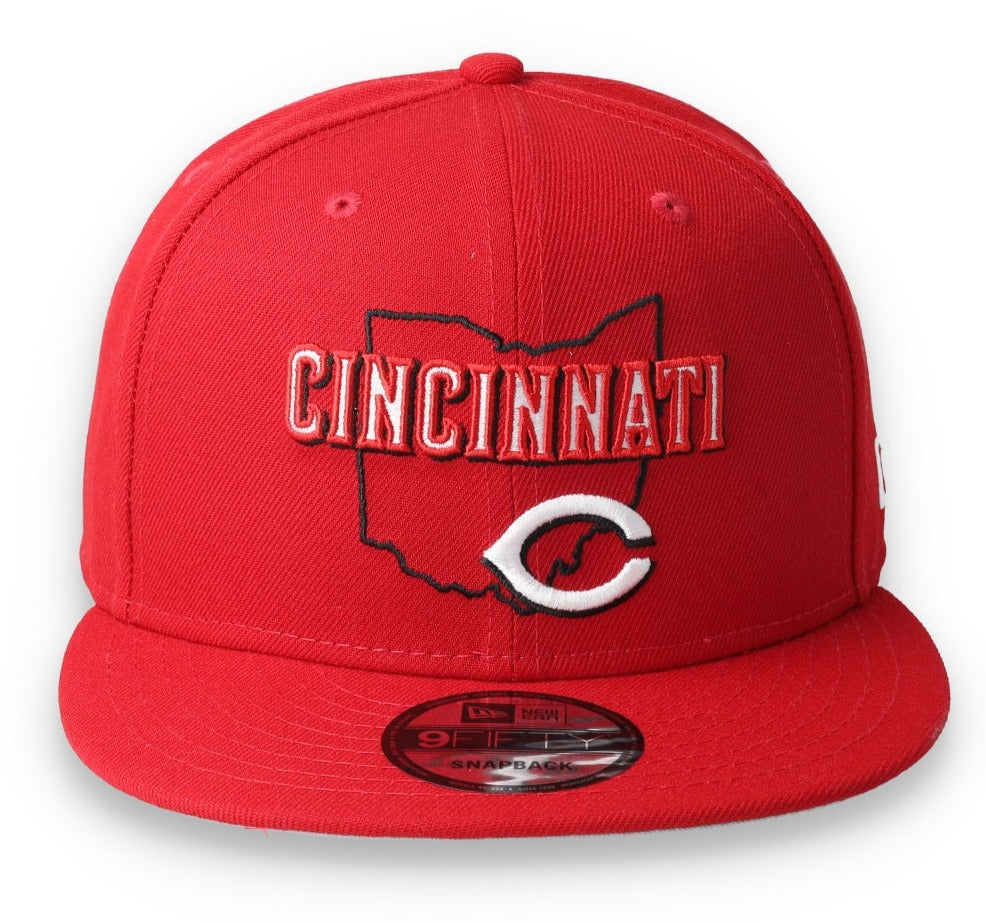 New Era Cincinnati Reds Logo State 9FIFTY Snapback Hat-Red