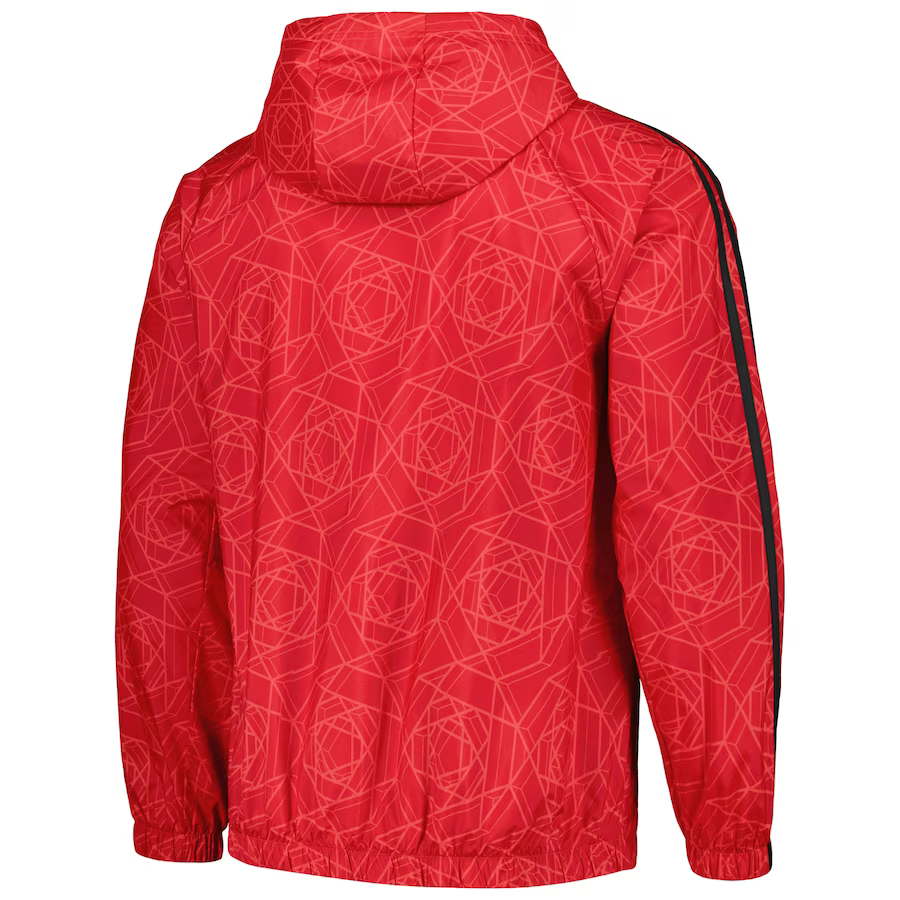 Adidas Men's Manchester United DNA Full-Zip Windbreaker 23/24-Red