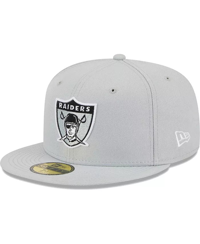 New Era Las Vegas Raiders Basic 59FIFTY Fitted Hat-Grey