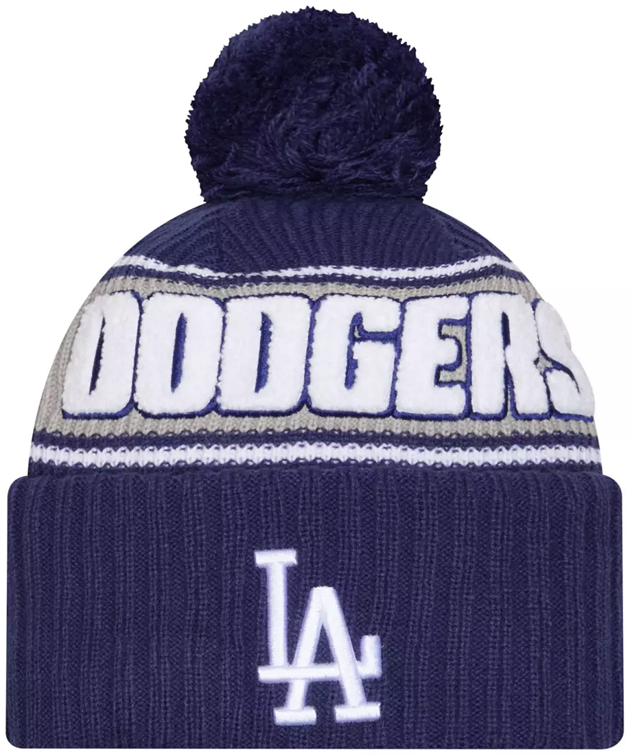 New Era Los Angeles Dodgers Bold Cuffed Knit With Pom