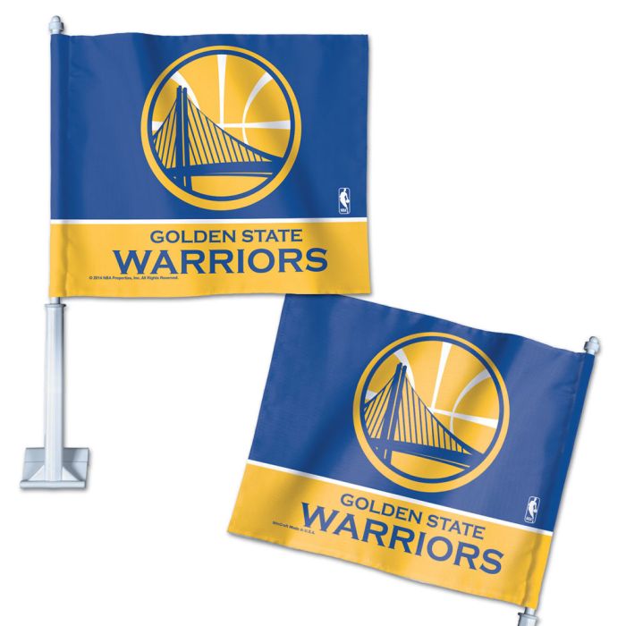 GOLDEN STATE WARRIORS CAR FLAG 11.75" X 14"