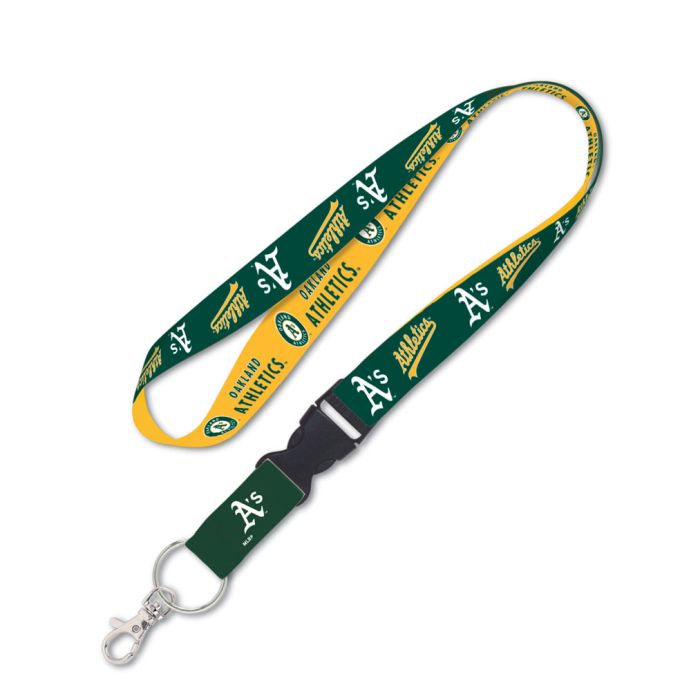 OAKLAND A'S LANYARD W/DETACHABLE BUCKLE 1"