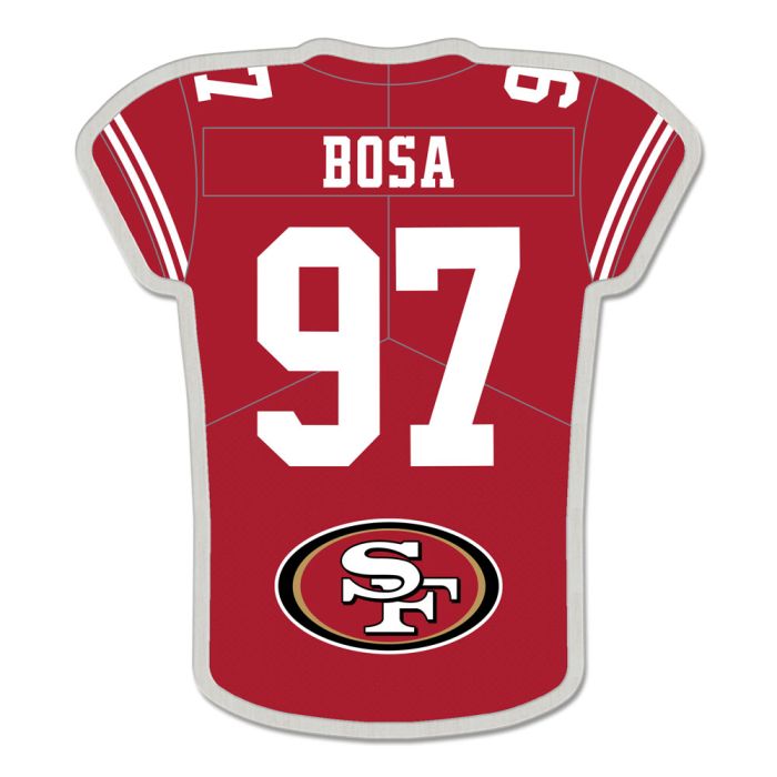 SAN FRANCISCO 49ERS JERSEY COLLECTOR #97 "NICK BOSA" PIN