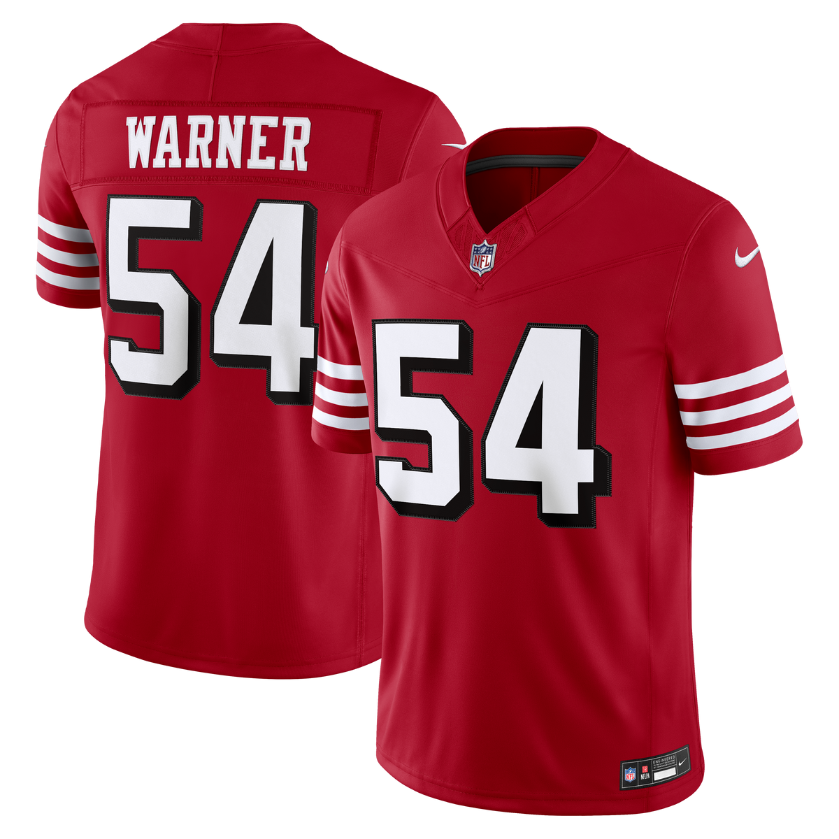 Nike San Francisco 49ers Fred Warner (#54) Limited Jersey- Gym Red