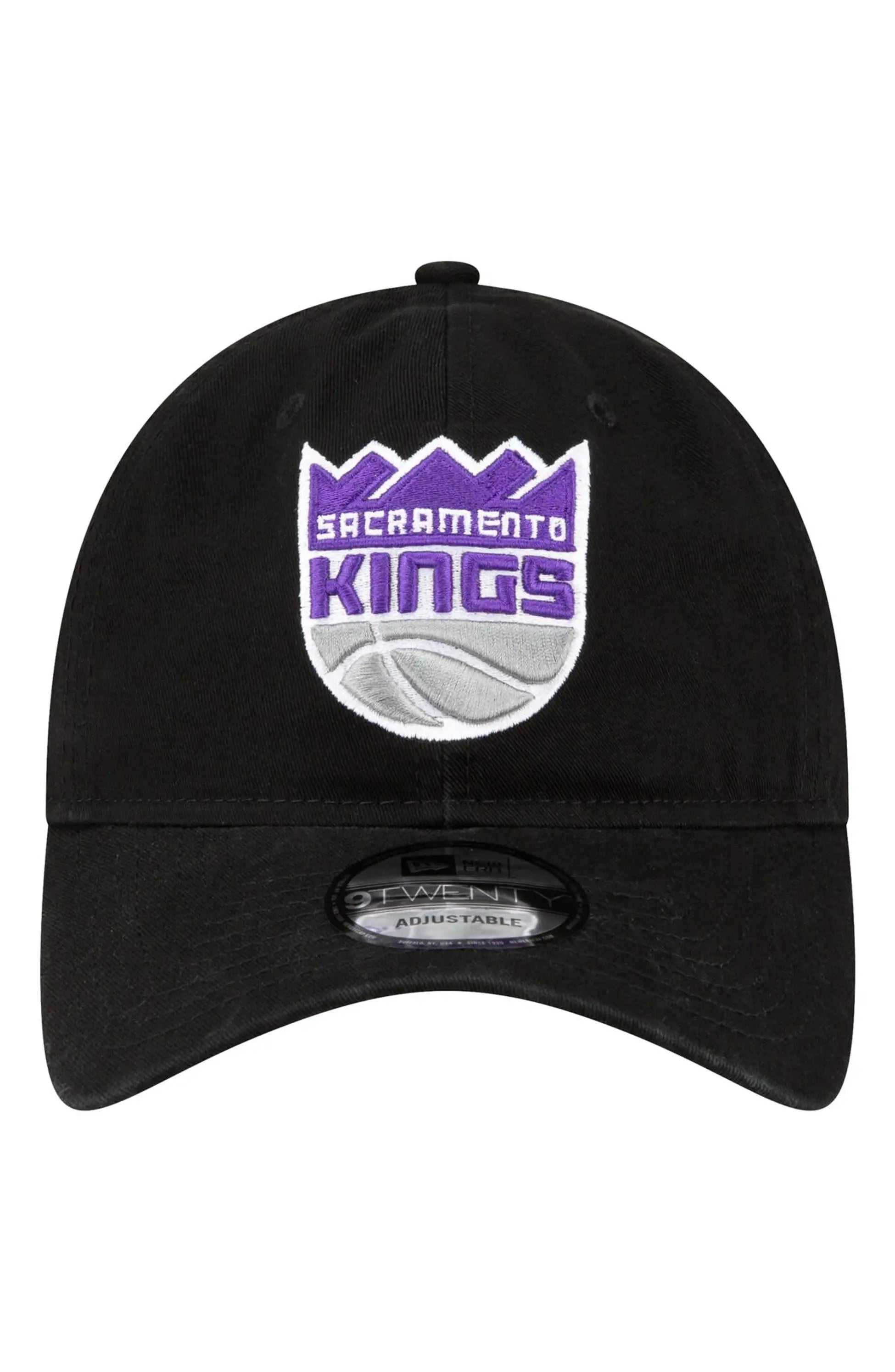 New Era Sacramento Kings Core 2.0 Classic 9TWENTY Adjustable Hat-Black