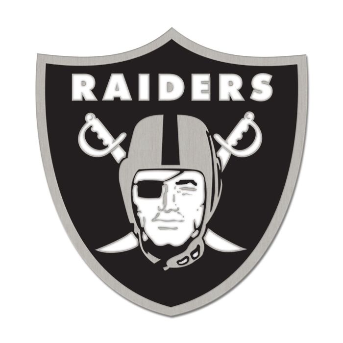 LAS VEGAS RAIDERS PRIMARY COLLECTOR ENAMEL PIN JEWELRY CARD