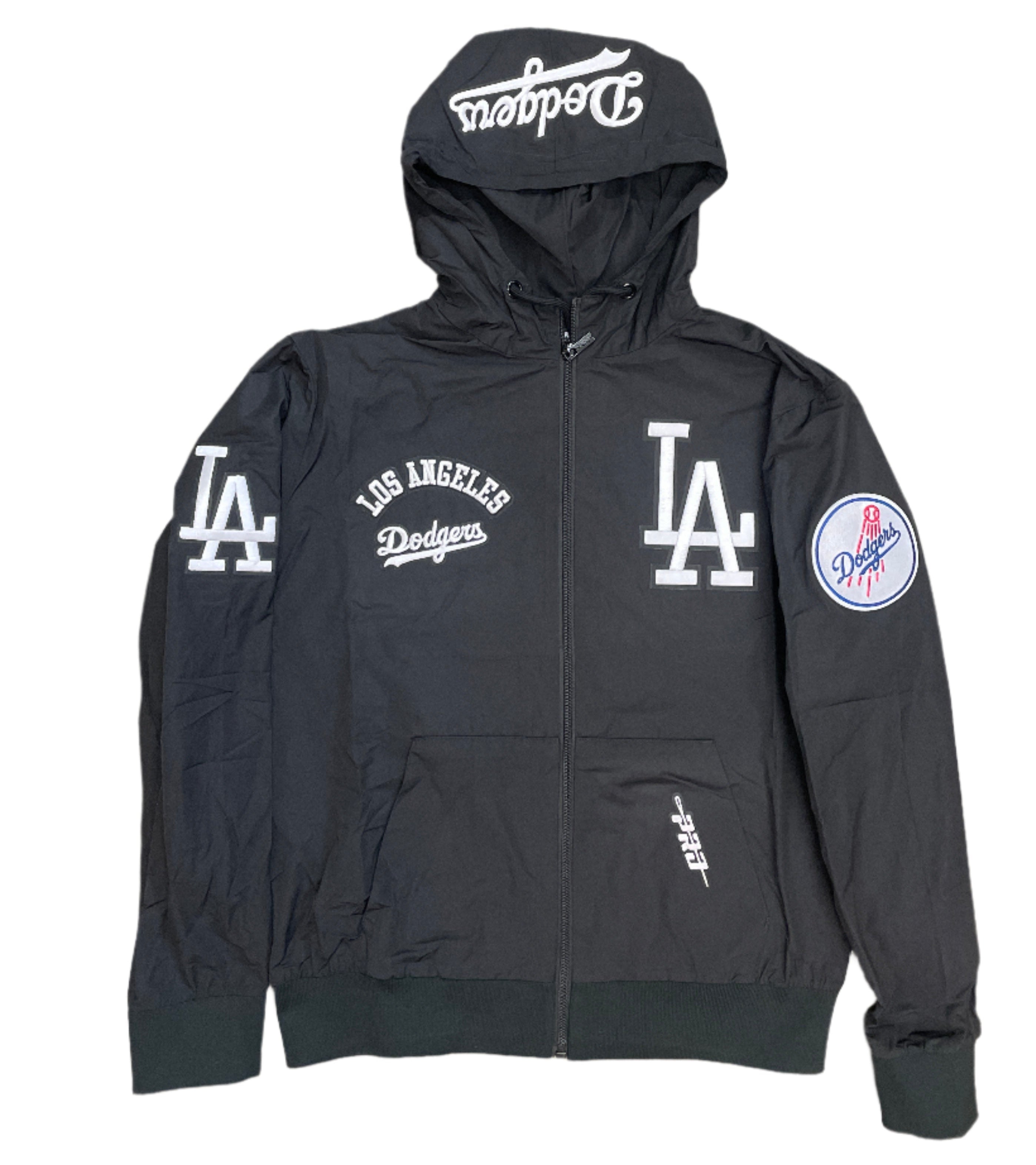 Pro Standard Los Angeles Dodgers Hybrid Woven Fz Jacket-Black