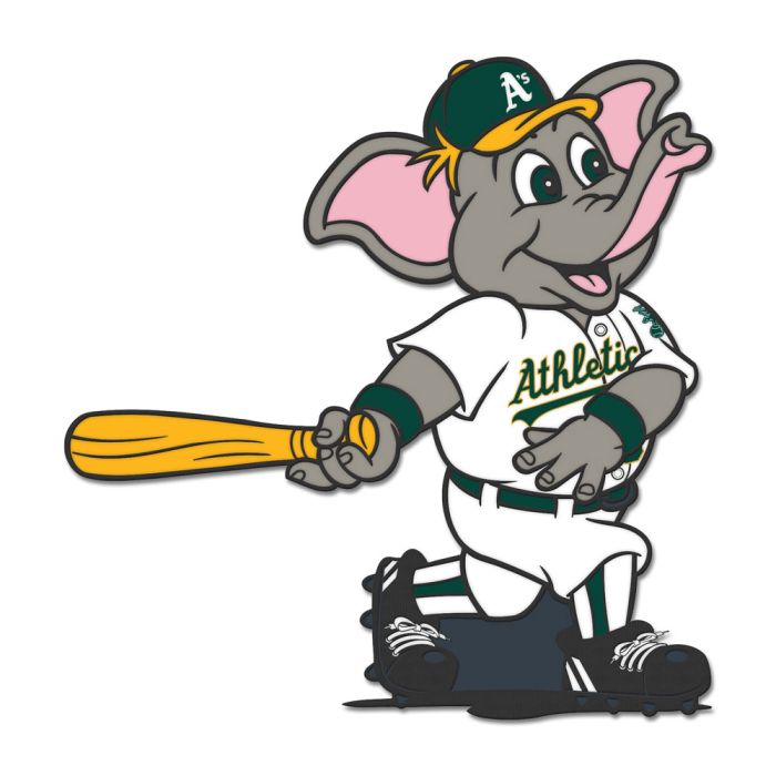 OAKLAND A'S MASCOT MLB COLLECTOR ENAMEL PIN JEWELRY CARD