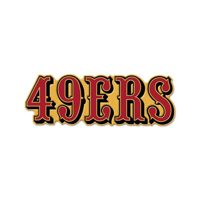 SAN FRANCISCO 49ERS WORDMARK COLLECTOR ENAMEL PIN JEWELRY CARD