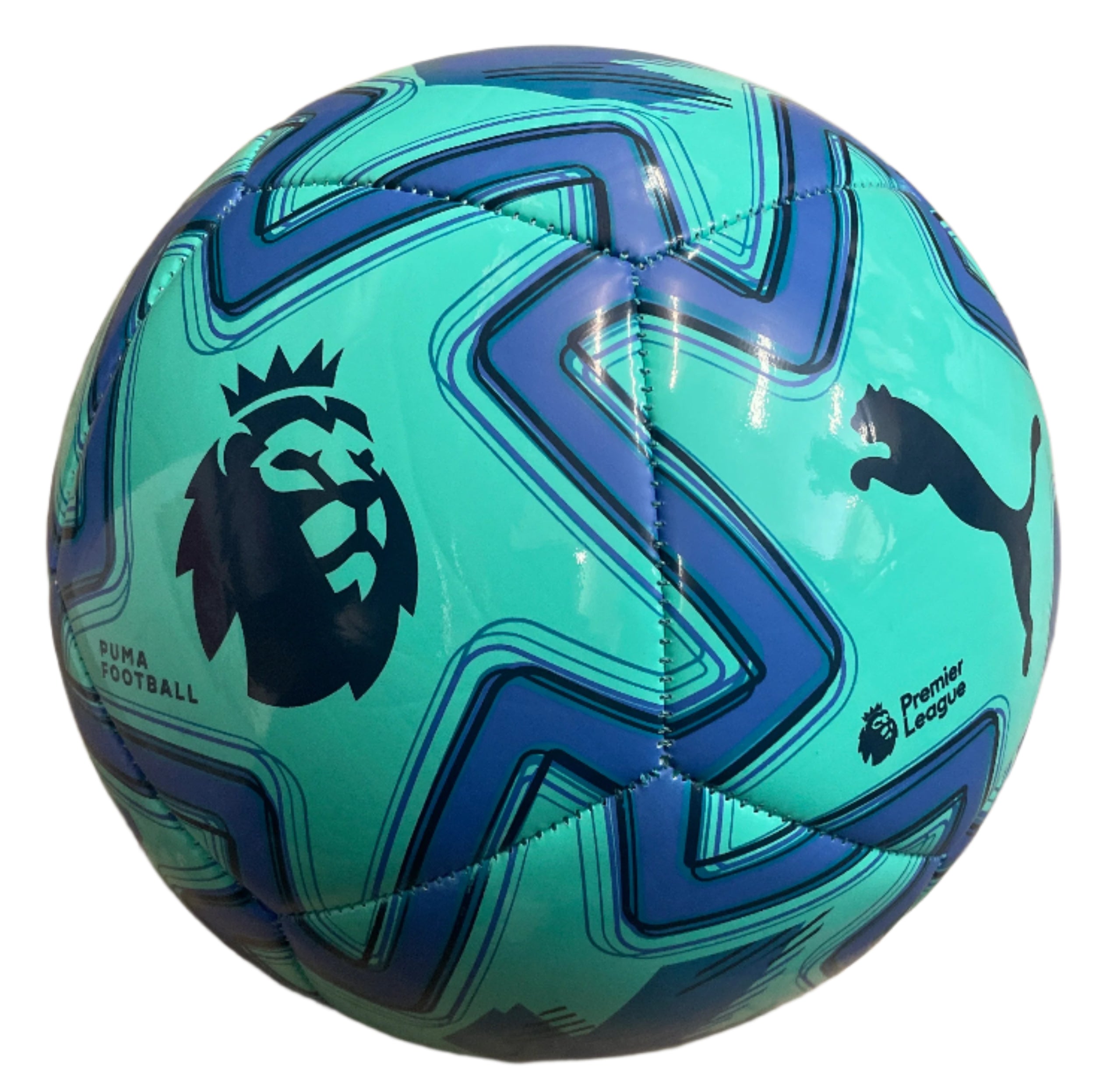 Puma Orbita Play Premier League Brilliance Soccer Ball-Peppermint/Blue/Black