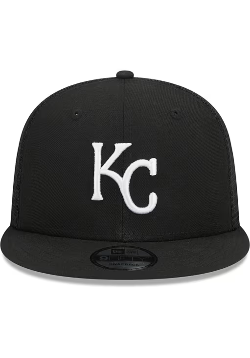 New Era Kansas City Royals 9FIFTYTrucker Snapback Hat-Black/White